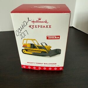Tonka Mighty Bulldozer Ornament - Yellow and Black